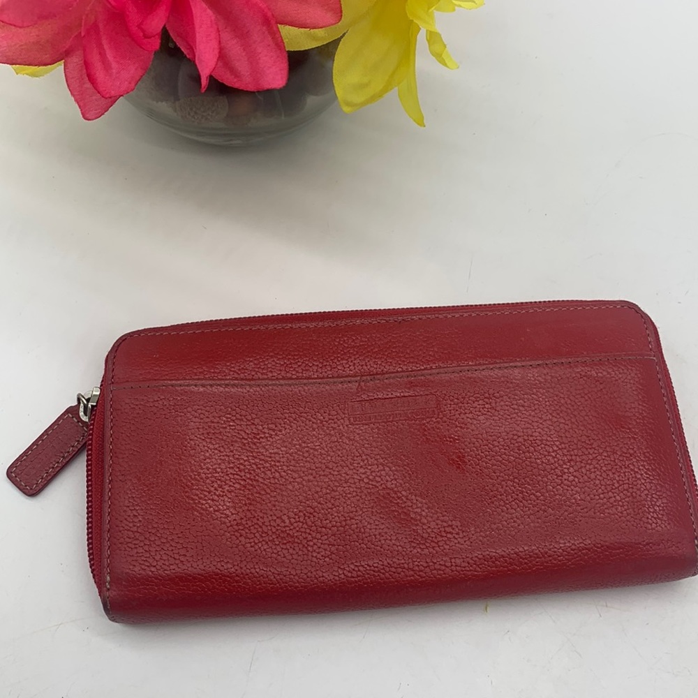 Levenger Red Leather Standard Size Wallet